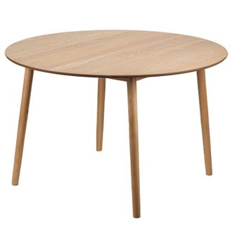 Nordlys Round Scandinavian Design Dining Table Wood in Light Brown