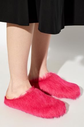 Marni Fur Slides, Womens, Pink