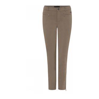 C.Ro Straw Zipper Trousers - female - C.Ro - Slim-fit Trousers - Brown - XS - Trousers
