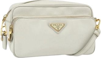 Prada Pre-owned Cross Body Bags, female, White, Size: ONE SIZE Pre-owned Vintage Saffiano Shoulder Bag
