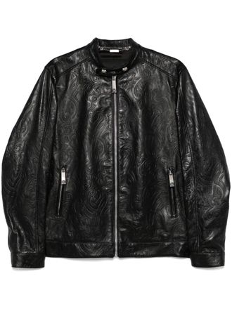 John Richmond leather jacket - men - Leather - 54 - Black