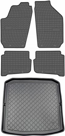 OEM Skoda Fabia I (6y) Kombi De 2000 A 2007. Juego De Alfombrillas De Goma Para Coche Y Maletero