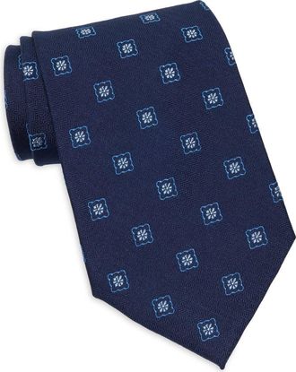 Brooks Brothers Oxford Flower Dot Tie in Navy at Nordstrom Rack