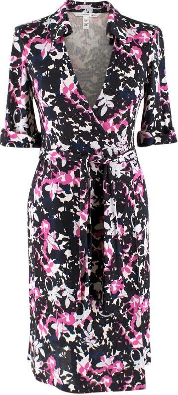 Jessica Printed Silk Wrap Dress Size XXS