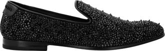 Philipp Plein Moccasin Crystal - Heren - Loafers - Zwart - 45 EU - Leer - Schoenen