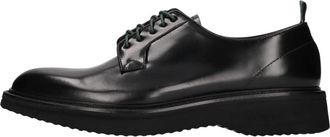 Green George Platte Schoenen - Heren - Veterschoenen - Zwart - 44 EU - Leer - Schoenen