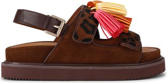 Kurt Geiger Womens Leather Rita Xl Sandals - Brown - Size UK 3