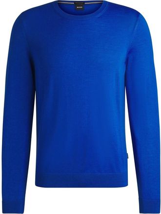 HUGO BOSS Mens Leno Regular Fit Crew Neck Sweater in Open White 131 - Size 2XL