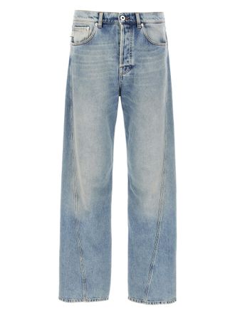Lanvin Mens Twisted Hem Jeans