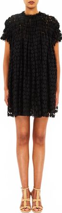 Ulla Johnson Layla Lace Mini Dress In Noir