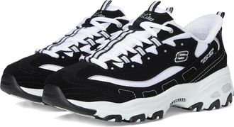 Skechers Womens Skechers DLites - Fan Girl Sneakers Black Lifestyle Shoes ZAP1288