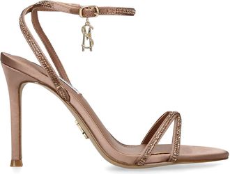 Steve Madden Womens Satin Juniper Brown Heels - Size UK 5