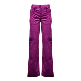 CHRISTOPHER ESBER Ava Sateen Corduroy Jean - Dames - Broeken - Paars - Maat: 2XS Corduroy