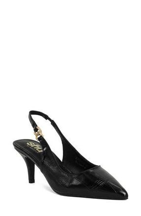 Shushop Nigella Pointed Toe Slingback Pump in Black Croco at Nordstrom Rack, Size 7.5