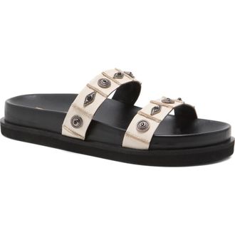 Free People Findings Slide Sandal in Bone Leather at Nordstrom, Size 11