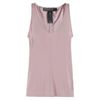 Federica Tosi Sleeveless Tops, female, Pink, Size: M Pink Crepe de Chine Camisole