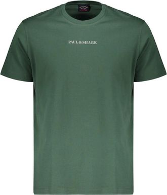 Paul & Shark Logo T-shirt - Heren - T-shirts - Groen - S - Katoen - Tops