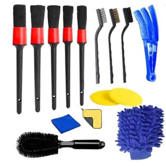 OEM Juego De 15 Herramientas De Limpieza Para Las Rejillas De Ventilaci&oacute;n Y Los Rincones De Tu Coche. Incluye Cepillos De Precisi&oacute;n Y Cepillos Para Zonas 