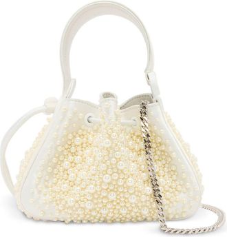 Oscar De La Renta O Handle leather mini bag - women - Satin/Lambskin - OS - Neutrals