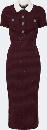 Self Portrait Embellished polo dress