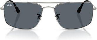 Ray-Ban Explorer 3 59mm Square Sunglasses in Gunmetal /Blue at Nordstrom