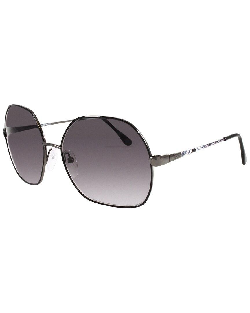 Emilio Pucci Black Aviator Sunglasses woman’s New Emilio Pucci Black Aviator Sunglasses With Case and Box  main image 4