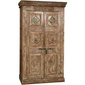 Biscottini International Stipo Libreria in legno massiccio con porta antica