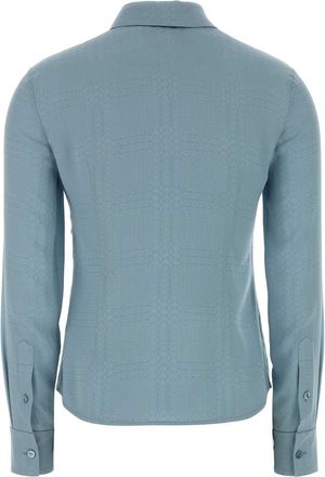 Gucci Womens Silk Shirt Blue
