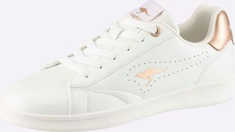 Kangaroos Sneaker KANGAROOS, Damen, Gr. 37, wei&szlig;, ros&eacute;, Lederimitat, Schuhe Sneaker