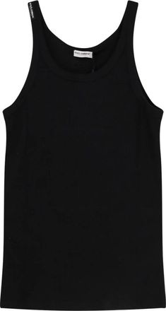 Dolce & Gabbana Marcello Tank Top - Heren - Tops zonder mouwen - Zwart - M - Katoen - Tops