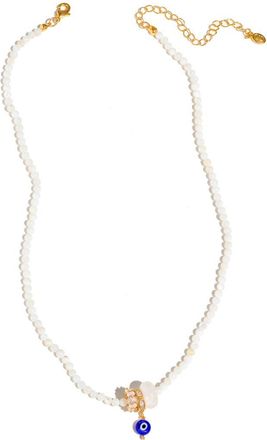 Girls Crew Evil Eye Beaded Necklace in Gold at Nordstrom