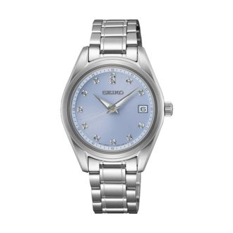 Seiko Watches, female, Gray, ONE SIZE, Quartz 3-hand date Watch