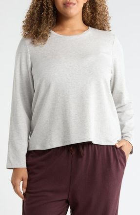 Eileen Fisher Crewneck Top in Dark Pearl at Nordstrom, Size 1 X
