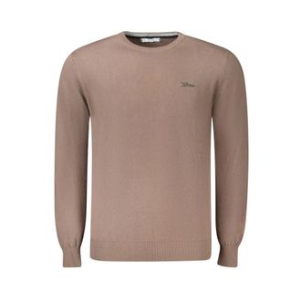 Guess Truien & Vesten, Heren, Bruin, S, Katoen, Bruine Katoenen Heren Trui Ronde Hals