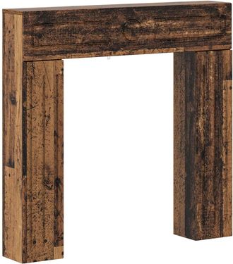 vidaXL Marco De Chimenea Madera Envejecida 102 X 18 X 100,5 Cm Vidaxl