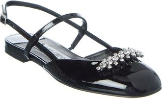 Jimmy Choo London Belinda Patent Slingback Ballerina Flat