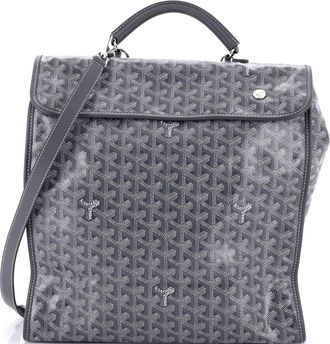 Goyard Saint Leger Briefcase Backpack Coated Canvas