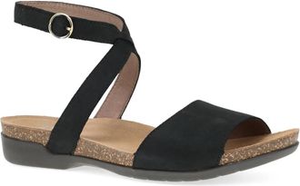 Dansko Womens Rafferty Nubuck Sandal In Black