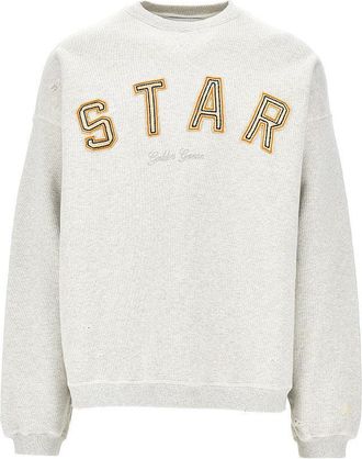 Golden Goose Star cotton sweatshirt with embroidery Man M