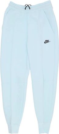 Nike Tech Fleece Mid-Rise Jogger Broek - Dames - Trainingsbroeken - Blauw - S - Katoen - Fitness