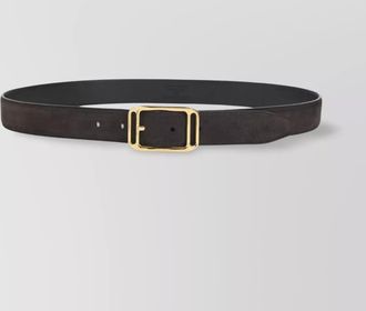 Tom Ford adjustable length gold-tone buckle suede finish