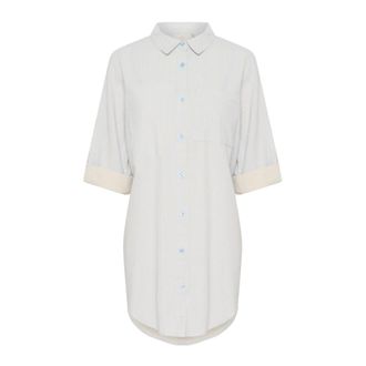 Kaffe Tunica a Righe Nantucket Breeze - - Blouses & Shirts - Donna - Bianco - L