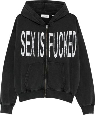 Carne Bollente Hoodies & sweatvesten, Heren, Zwart, XL, Zip Hoodie