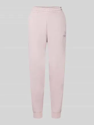Puma Sweatpants mit Label-Stitching und elastischem Bund in Rosa, Gr&ouml;&szlig;e XL