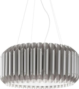 Linea Zero Suspensi&oacute;n 3 Luces Plata En Metal Cromado Cm. 60x31h