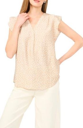 Vince Camuto Flutter Sleeve Top in Taupe Shell at Nordstrom Rack, Size X-Large