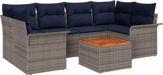 vidaXL Conjunto De Sof&aacute;s De Jard&iacute;n 7 Uds. 6-n&uacute;mero De Plazas Vidaxl