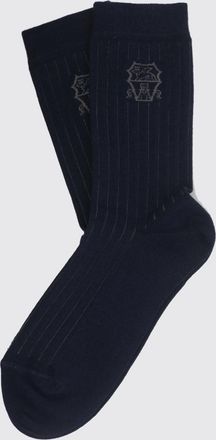 Brunello Cucinelli Calze in cotone a coste con logo