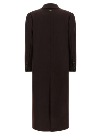 Twin-Set Double-Breasted Wool Blend Coat - Brown