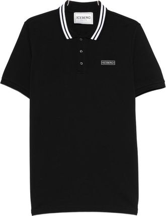 Iceberg Striped-collar Polo Shirt